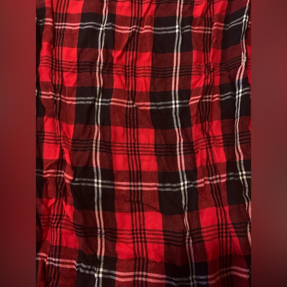 Red and black lace up top. EUC. Size small. - Picture 7 of 11